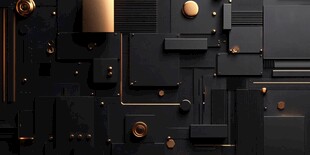 黑金色调科技风几何元素