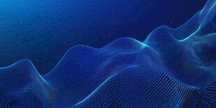 蓝色科技感波浪线条背景