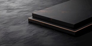 黑色质感平板展示场景