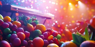 缤纷水果舞台梦幻场景