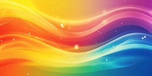 绚丽彩虹波浪动感背景图