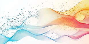 梦幻彩色流动波纹背景图