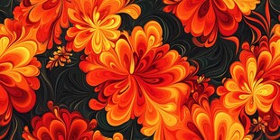 绚丽花卉图案背景纹理