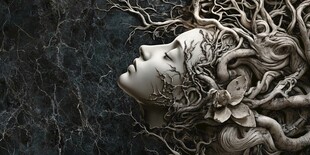 人面缠根 神秘艺术意象