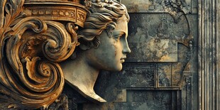 古典女神雕塑艺术特写