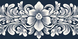 复古花卉纹样精美装饰图案