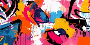 抽象涂鸦艺术图案背景