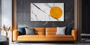 现代简约风客厅沙发挂画