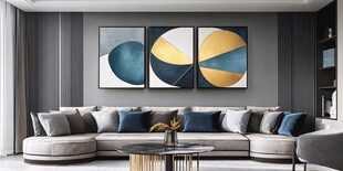 现代简约风客厅艺术挂画