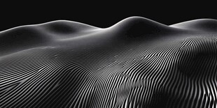 黑白波纹抽象3D景观