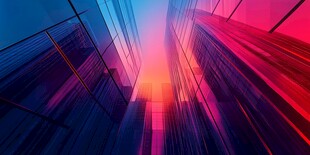 梦幻都市天际线光影奇观