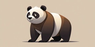 可爱卡通大熊猫形象展示