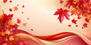 秋日枫叶浪漫背景图