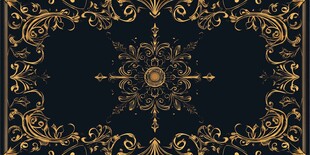 黑金奢华复古花纹装饰图案