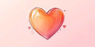 粉色爱心插画 浪漫氛围感