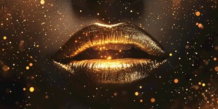 金色闪耀魅力双唇