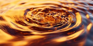 金色水波涟漪特写