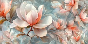 唯美玉兰花花卉背景图