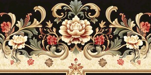 欧式古典花卉装饰图案
