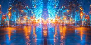 梦幻都市光影夜景奇观