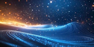 科技感流光溢彩数字背景