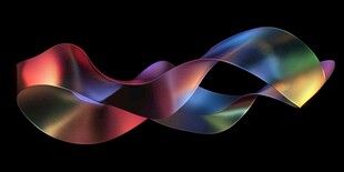 炫彩流动彩带图案设计