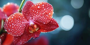 带露红兰绽放绝美瞬间