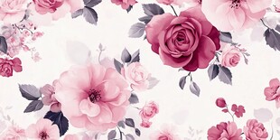 浪漫粉色花卉图案背景
