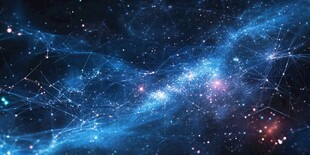 梦幻星空网络交织图景