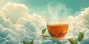 云端茶杯 惬意茶饮时光