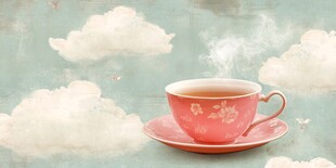 梦幻云端上的温馨茶杯