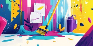 多彩涂鸦创作空间场景