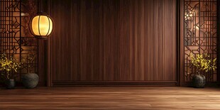 中式古风室内静谧场景