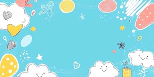 清新可爱卡通风格背景图