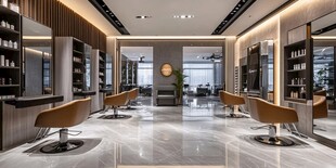 时尚现代美发店室内场景