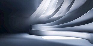 未来感室内空间几何造型