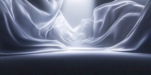 梦幻白色飘带光影背景