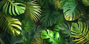 热带绿植背景图案
