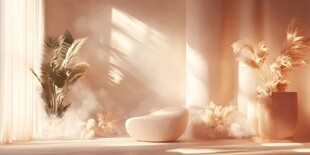 阳光洒落的温馨室内角落