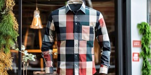 时尚格子男士长袖衬衫