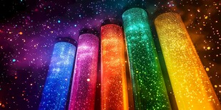 梦幻炫彩发光圆柱管