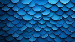 蓝色鱼鳞状纹理背景图