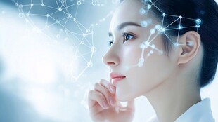 科技感女性的智慧畅想