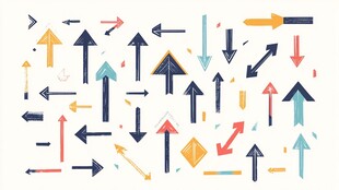 多样彩色箭头图案