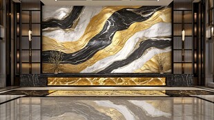 奢华大理石艺术背景墙