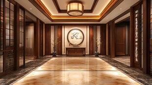 中式豪华大厅典雅设计