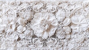 精致白色立体蕾丝花边