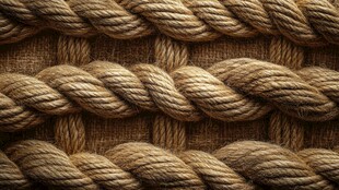 粗麻绳纹理特写