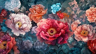 繁花似锦的梦幻花卉图景