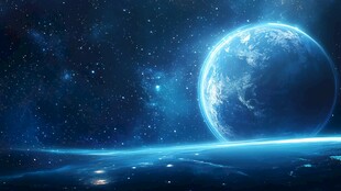 梦幻宇宙中的蓝色地球